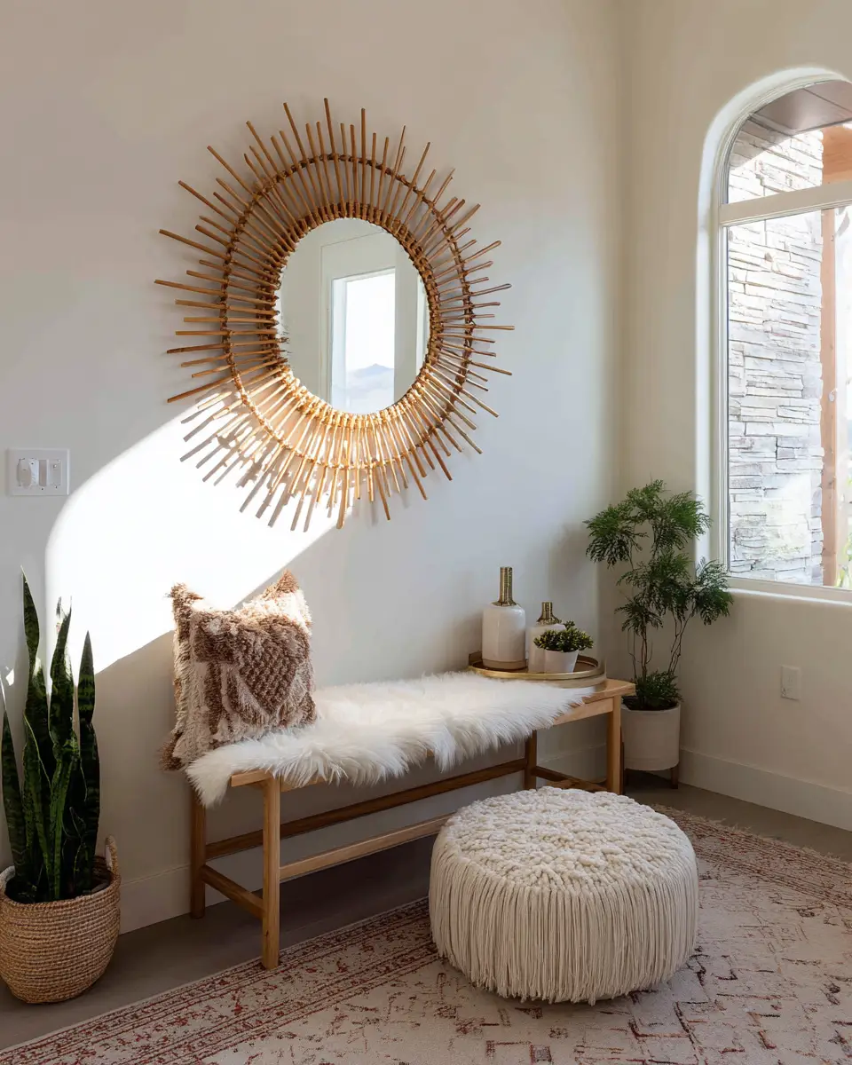 White Boho Entryway Decor Ideas