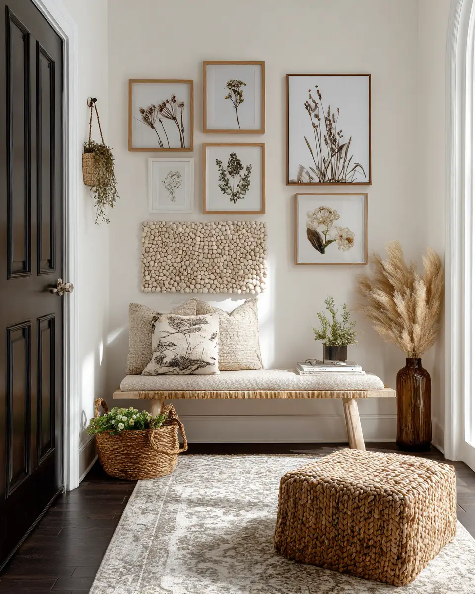 White Boho Entryway Decor Ideas