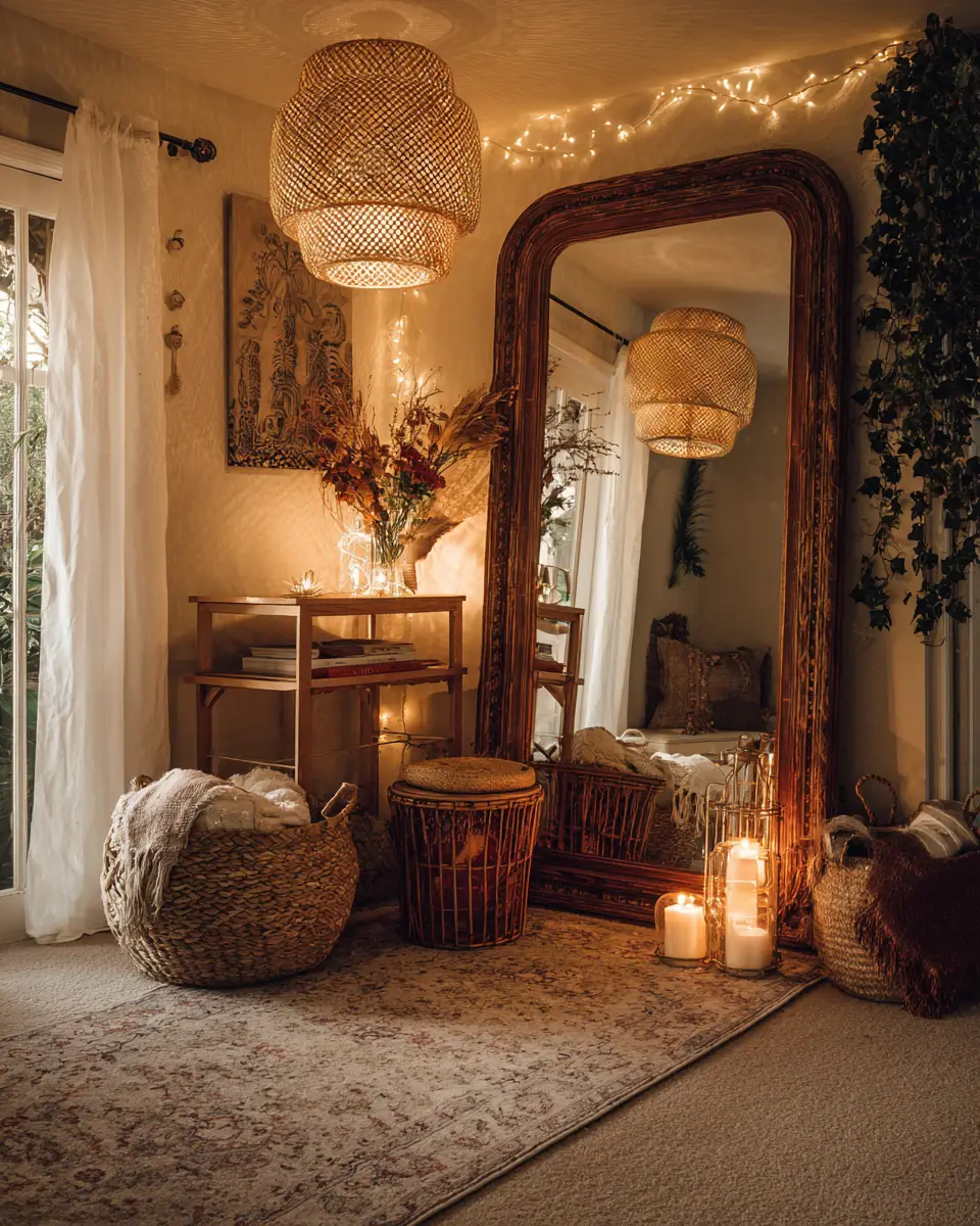 White Boho Entryway Decor Ideas