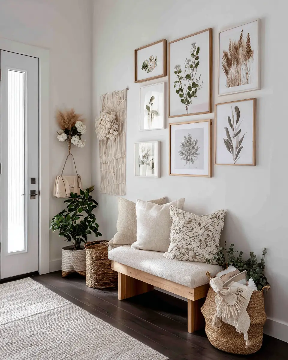 White Boho Entryway Decor Ideas