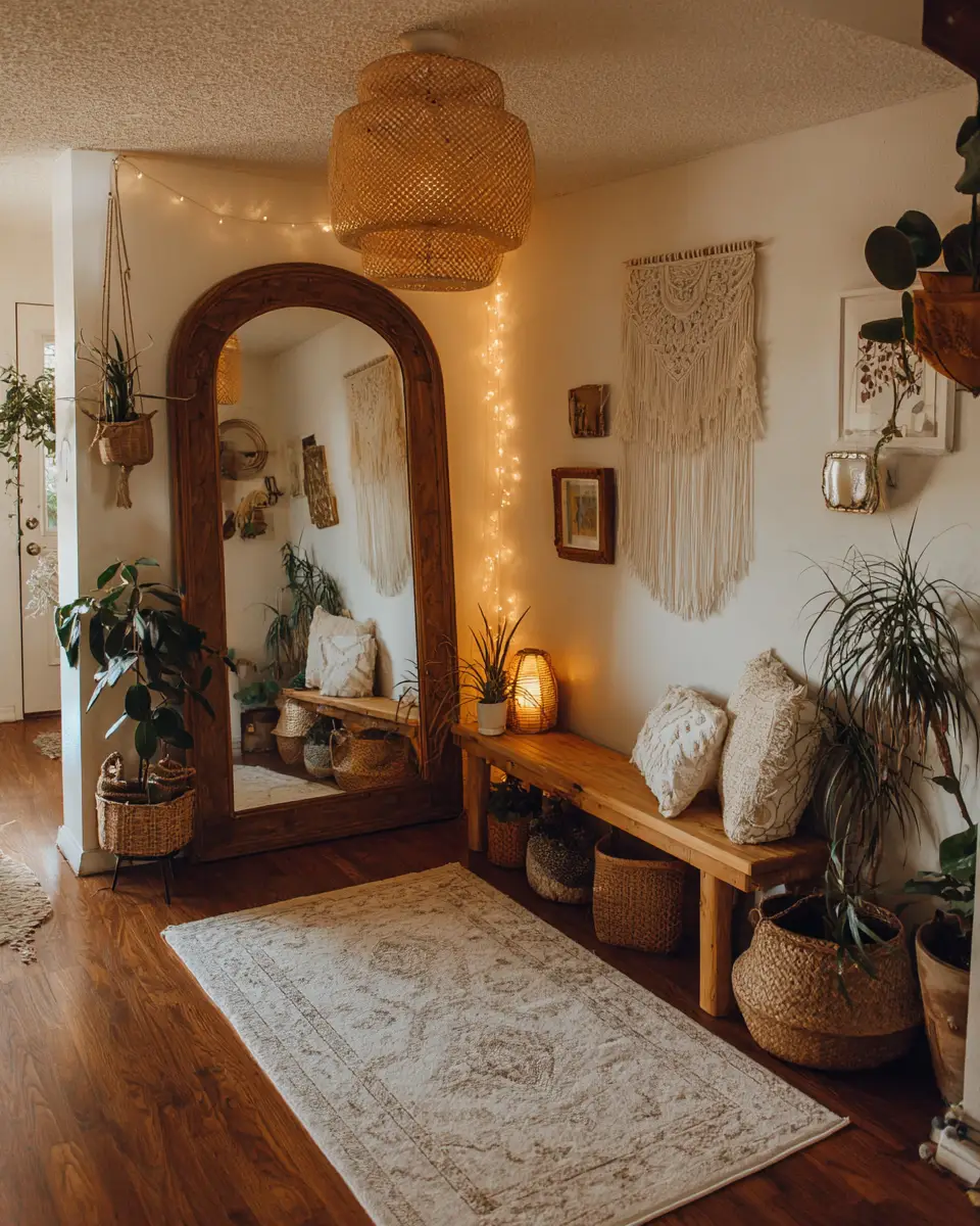 White Boho Entryway Decor Ideas