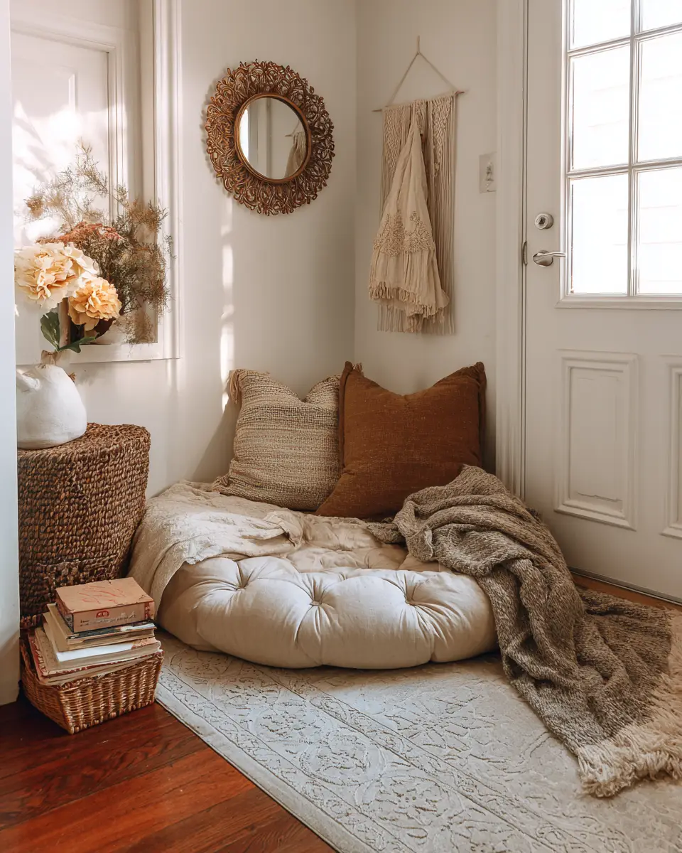 White Boho Entryway Decor Ideas