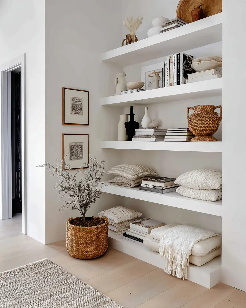 White Boho Entryway Decor Ideas