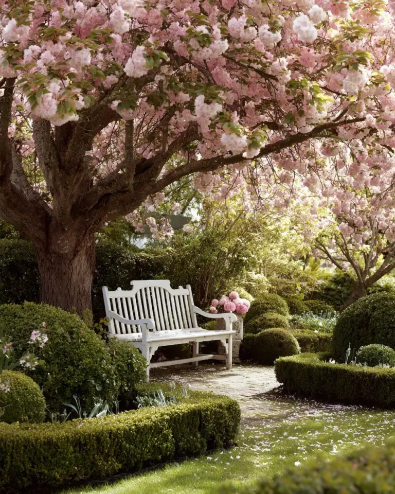 White Classic Garden Decor Ideas - Featured