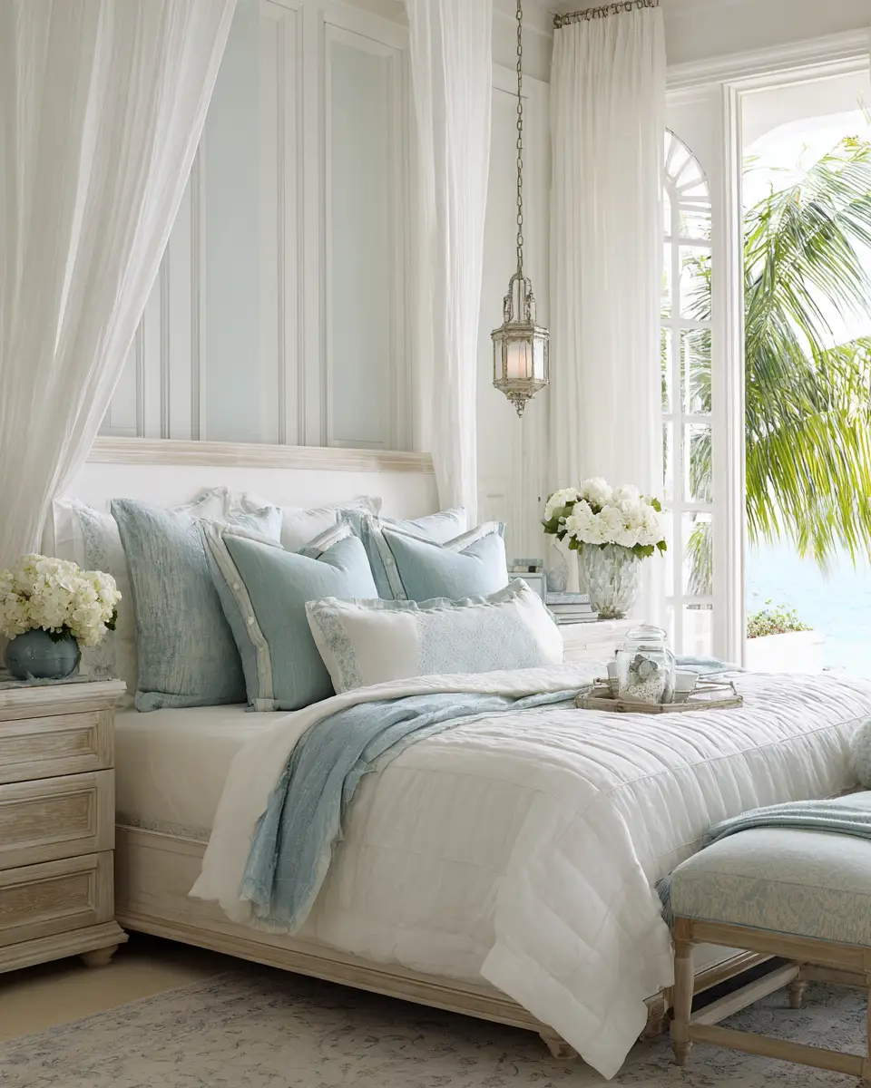 White Coastal Bedroom Decor Ideas