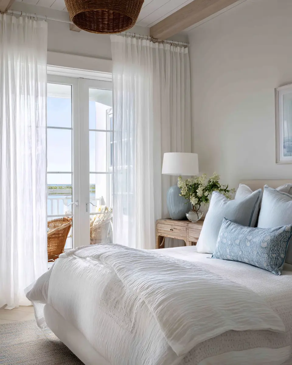 White Coastal Bedroom Decor Ideas