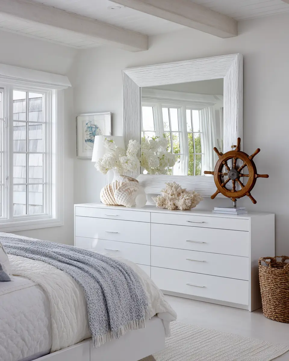White Coastal Bedroom Decor Ideas