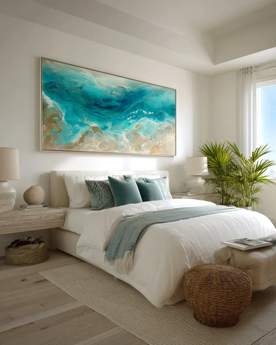 White Coastal Bedroom Decor Ideas