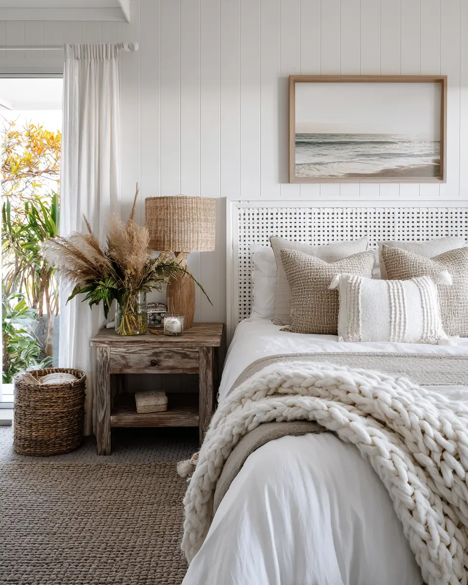 White Coastal Bedroom Decor Ideas