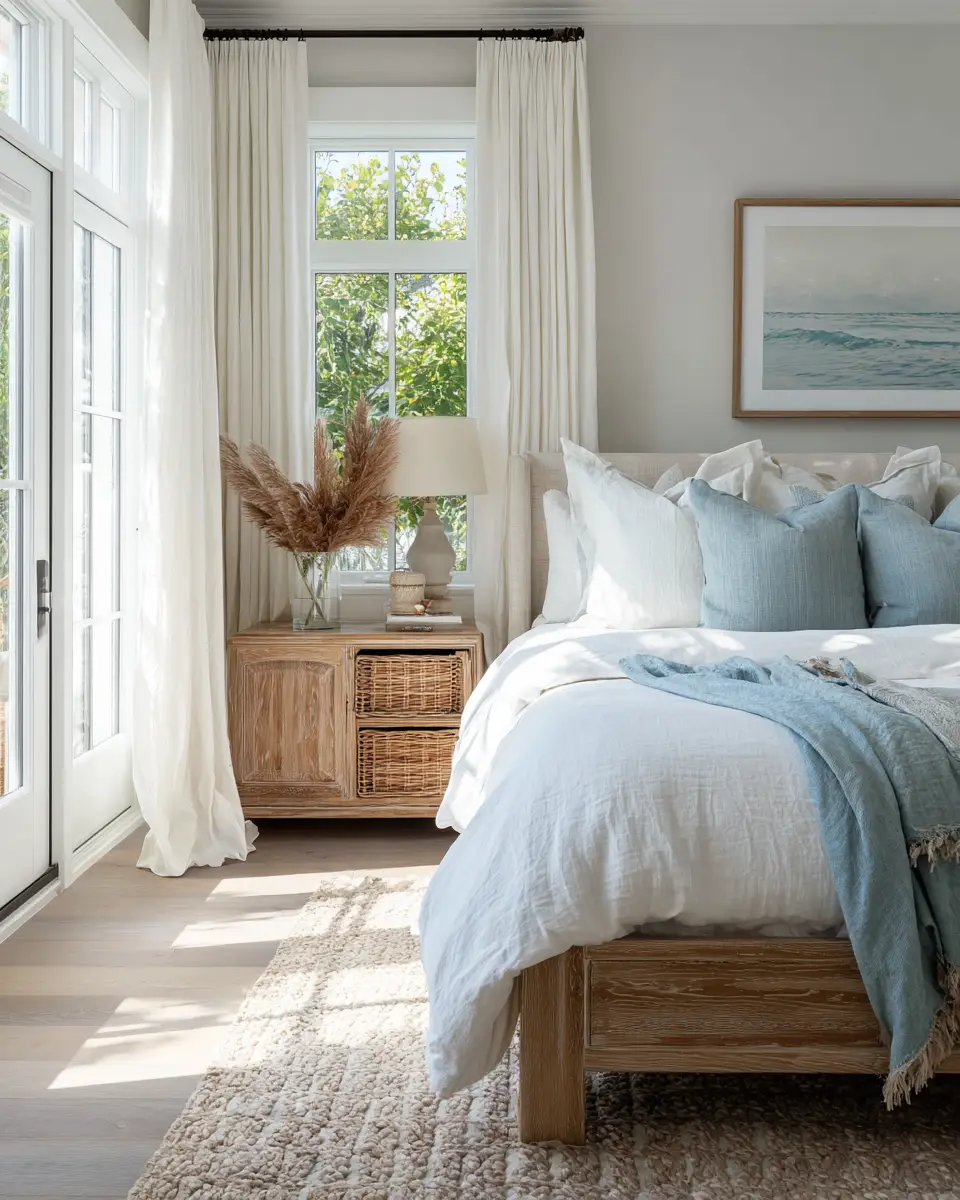 White Coastal Bedroom Decor Ideas