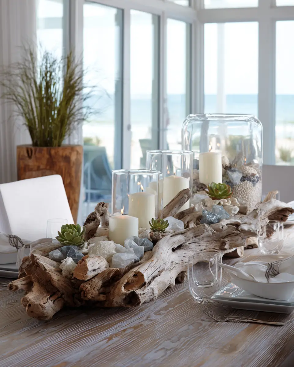 White Coastal Dining Room Decor Ideas