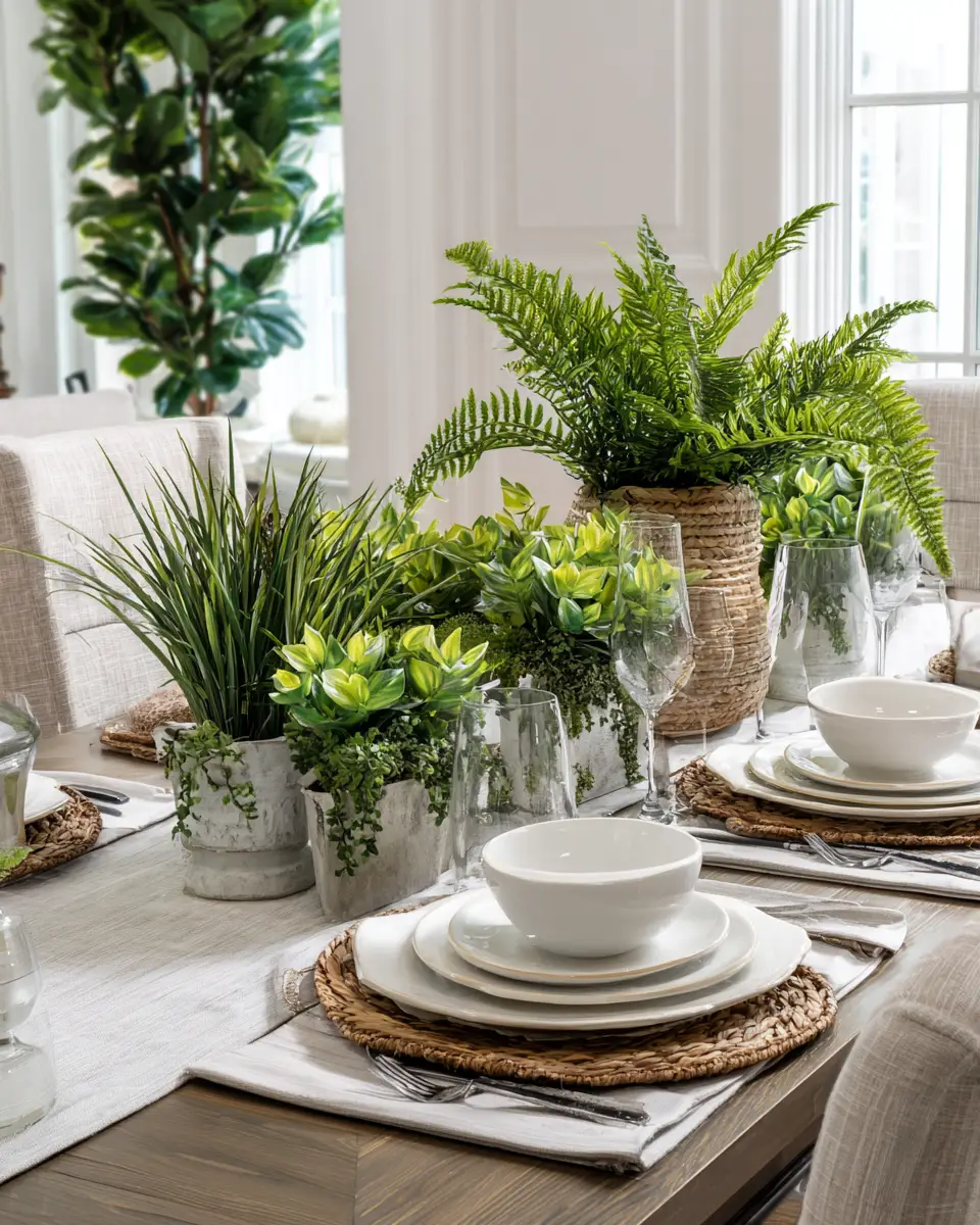 White Coastal Dining Room Decor Ideas