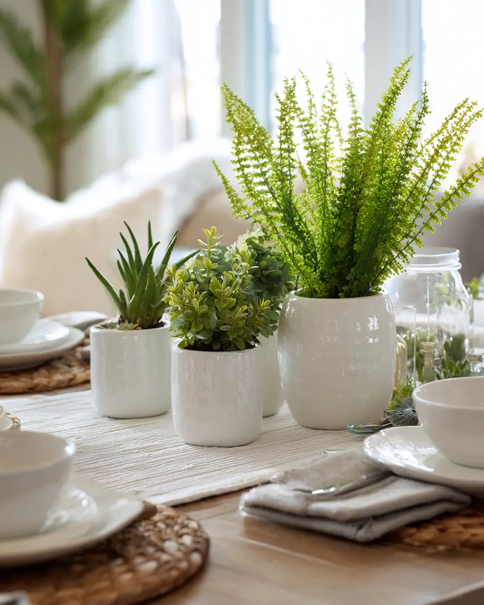 White Coastal Dining Room Decor Ideas