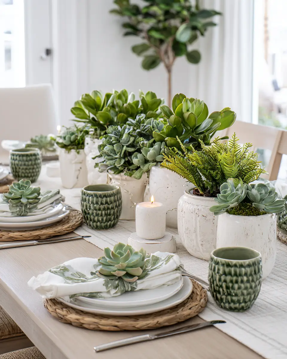 White Coastal Dining Room Decor Ideas