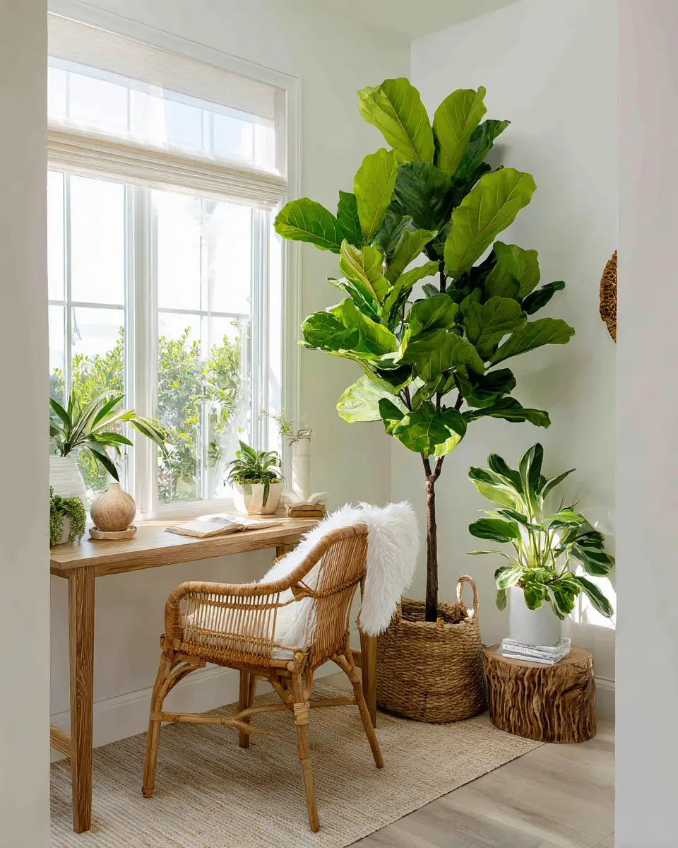 White Coastal Home Office Decor Ideas