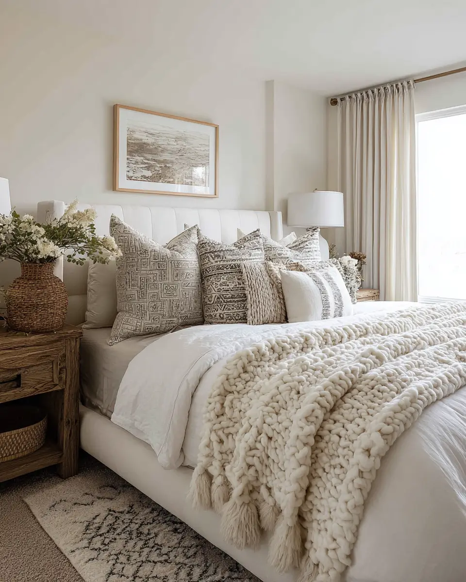 White Eclectic Bedroom Decor Ideas