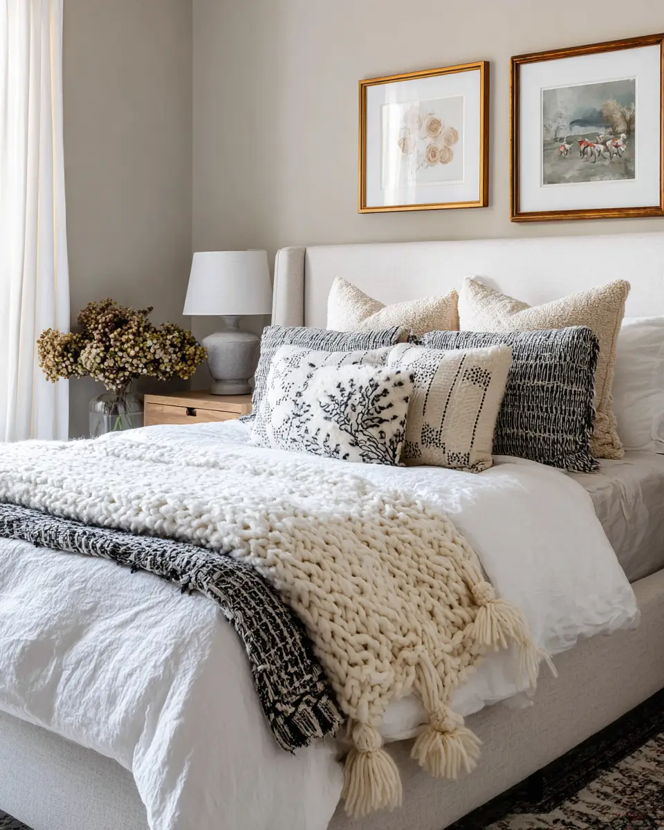 White Eclectic Bedroom Decor Ideas