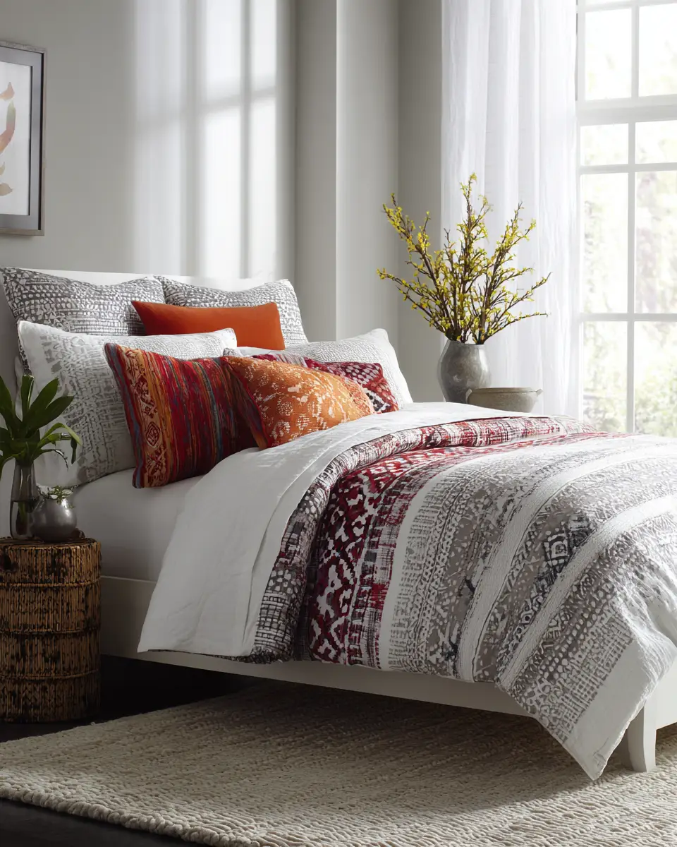 White Eclectic Bedroom Decor Ideas