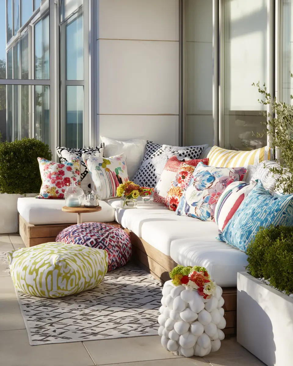 White Eclectic Patio Decor Ideas