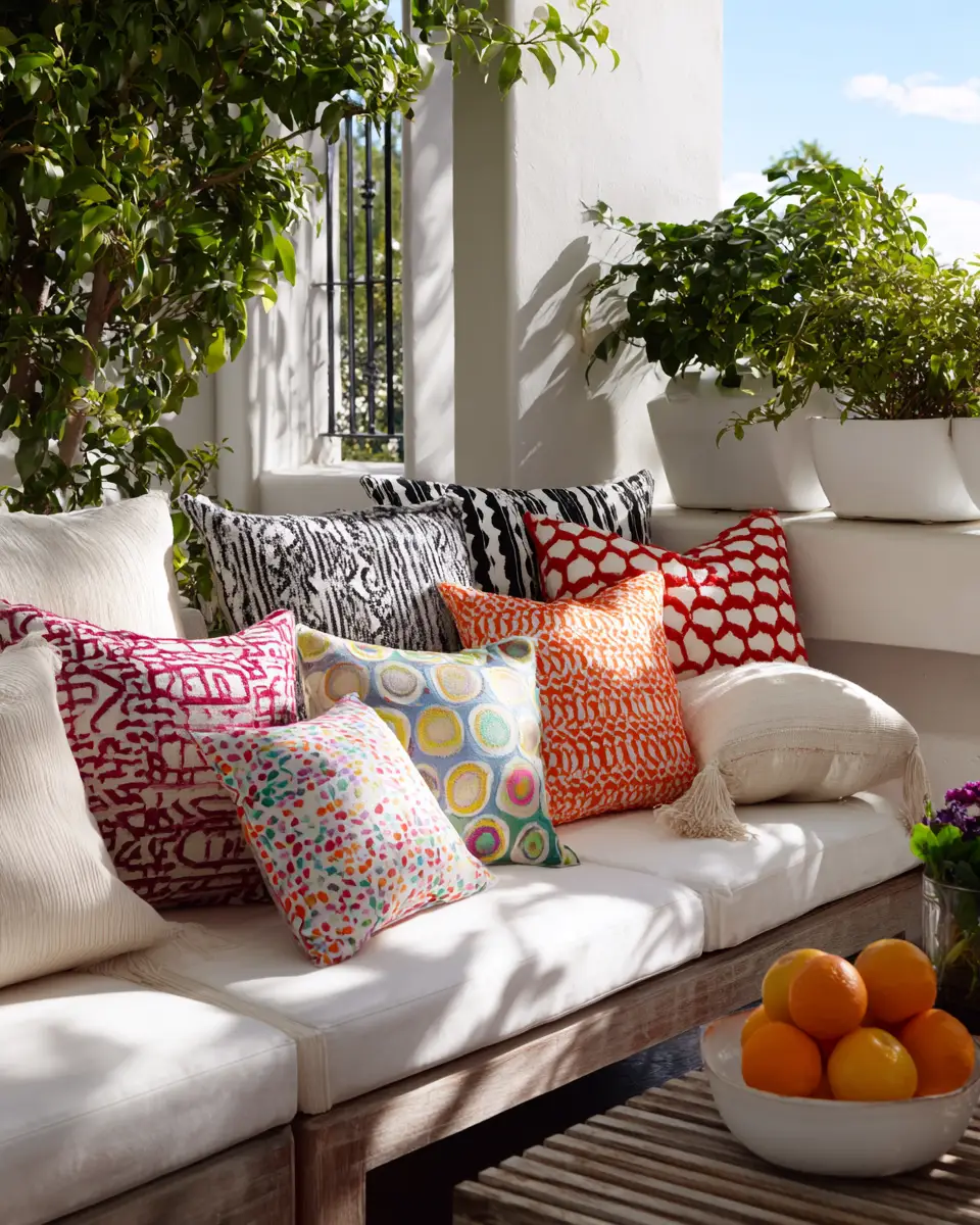 White Eclectic Patio Decor Ideas