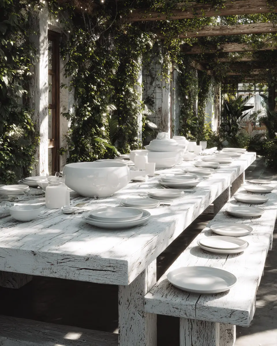 White Eclectic Patio Decor Ideas