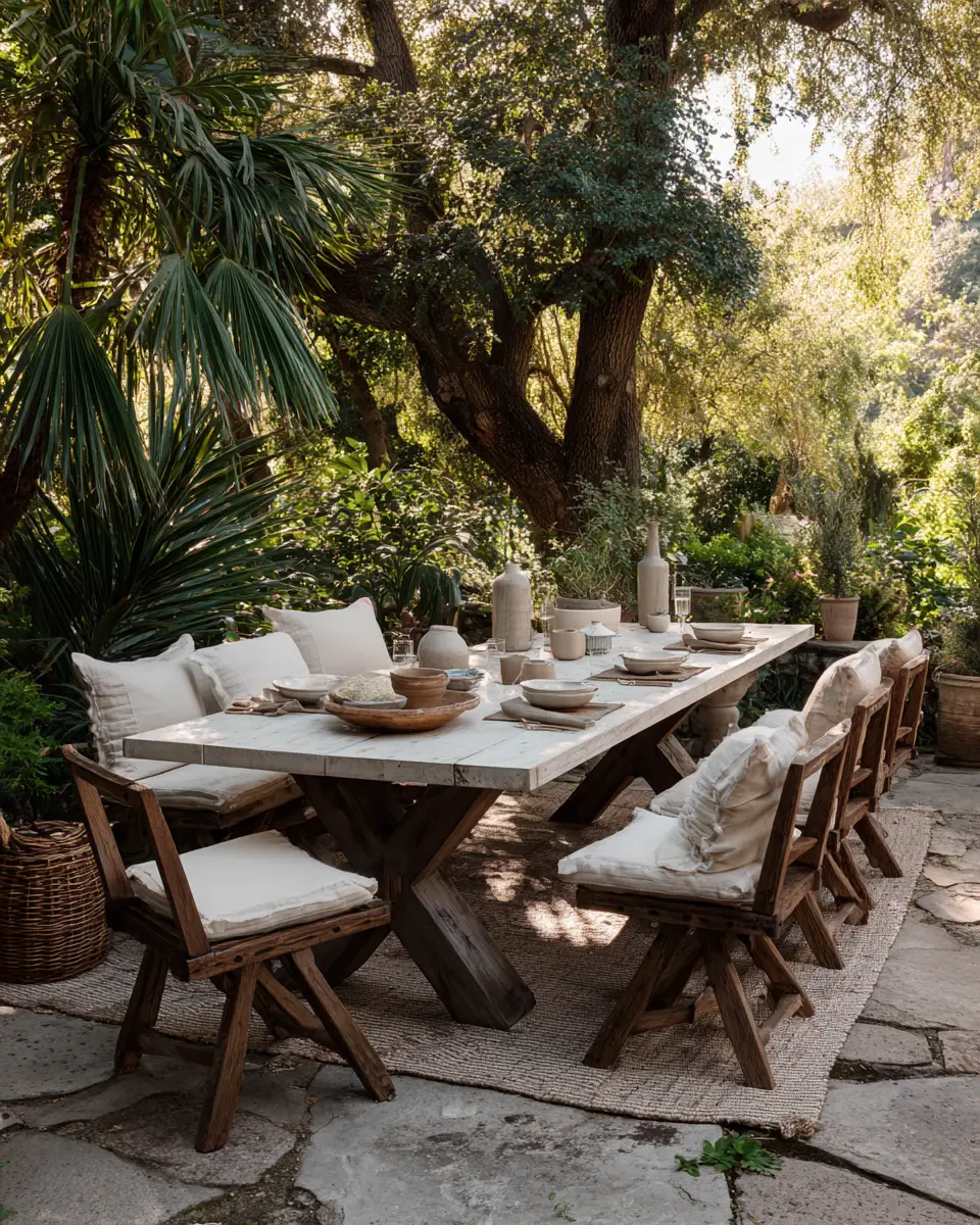 White Eclectic Patio Decor Ideas