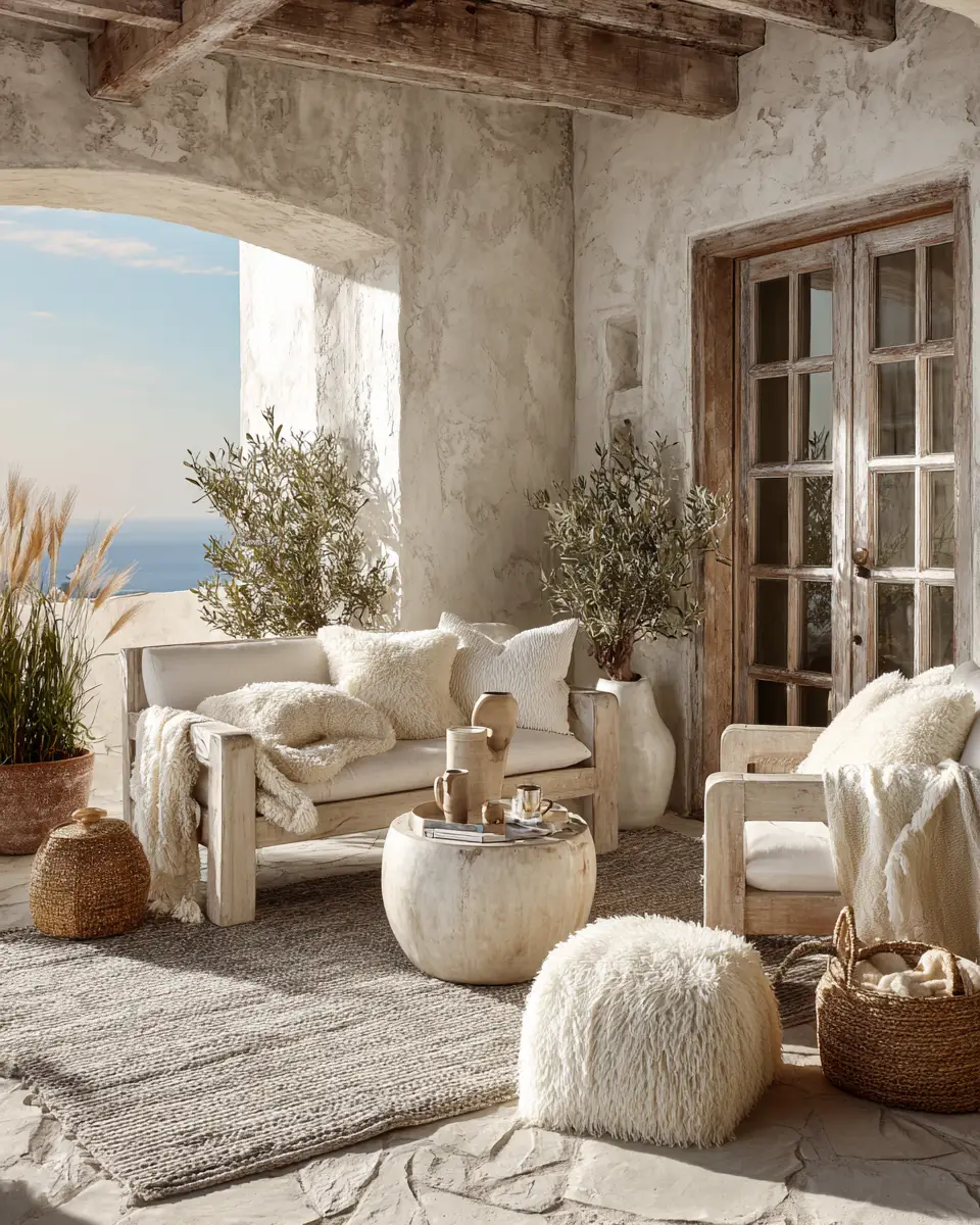 White Eclectic Patio Decor Ideas