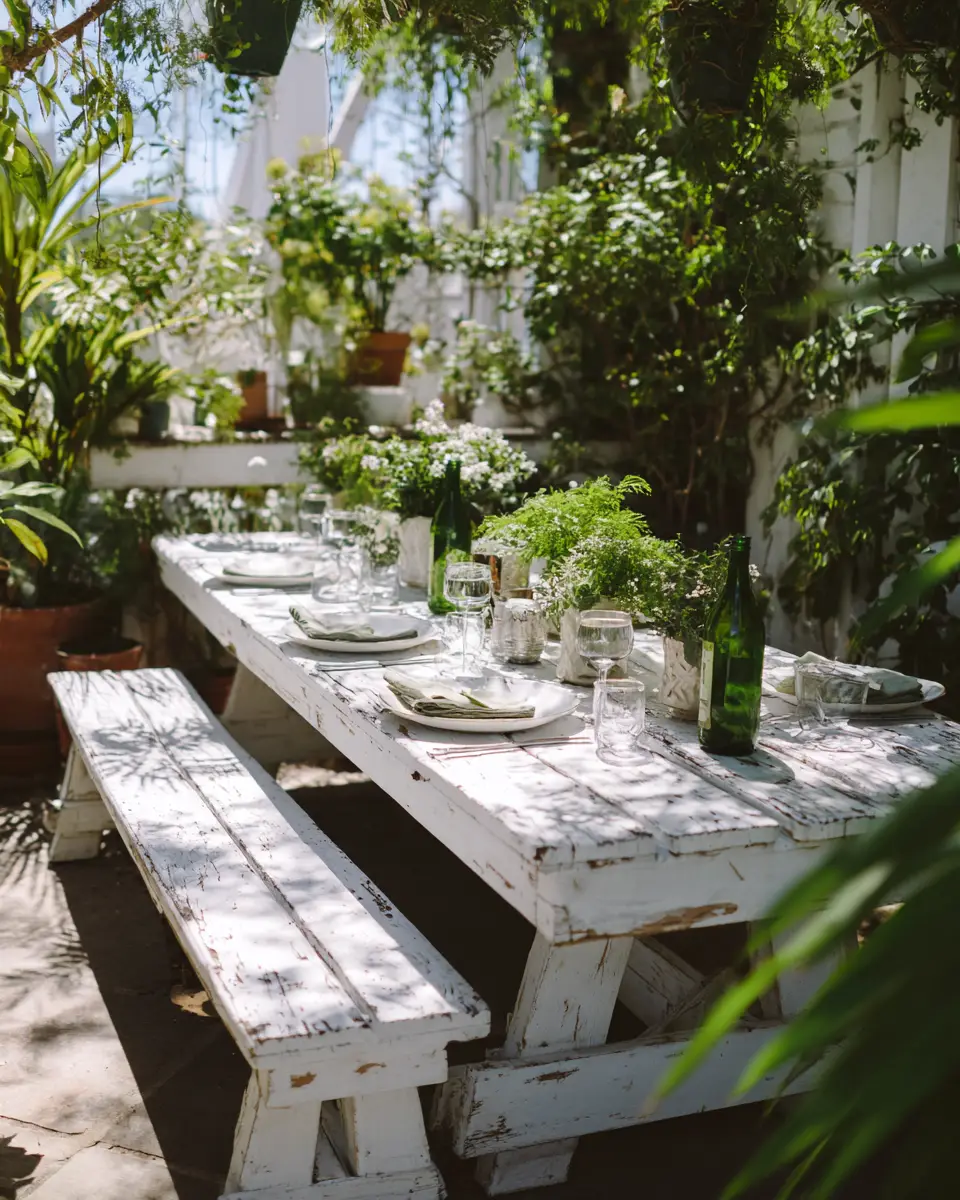 White Eclectic Patio Decor Ideas