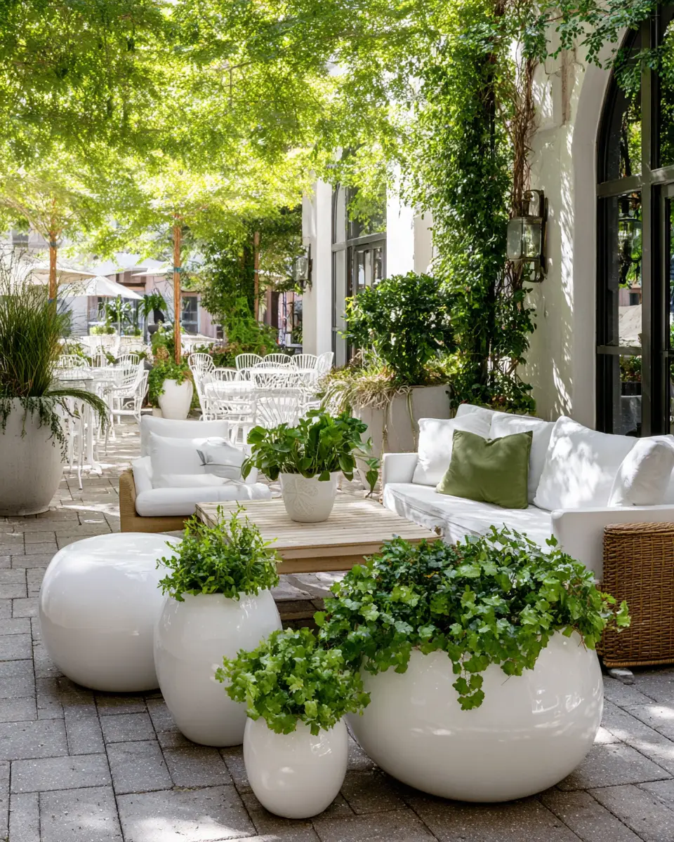 White Eclectic Patio Decor Ideas