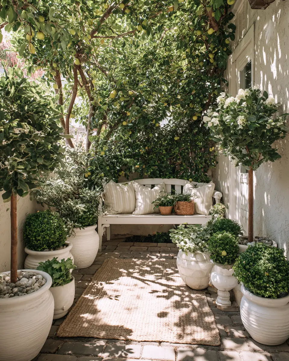 White Eclectic Patio Decor Ideas