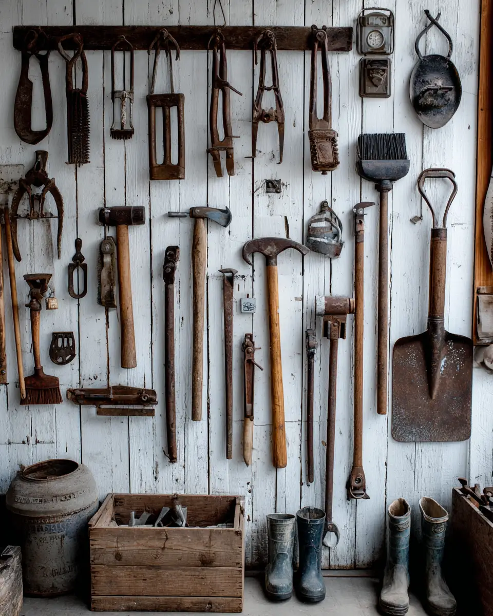 White Industrial Garage Decor Ideas