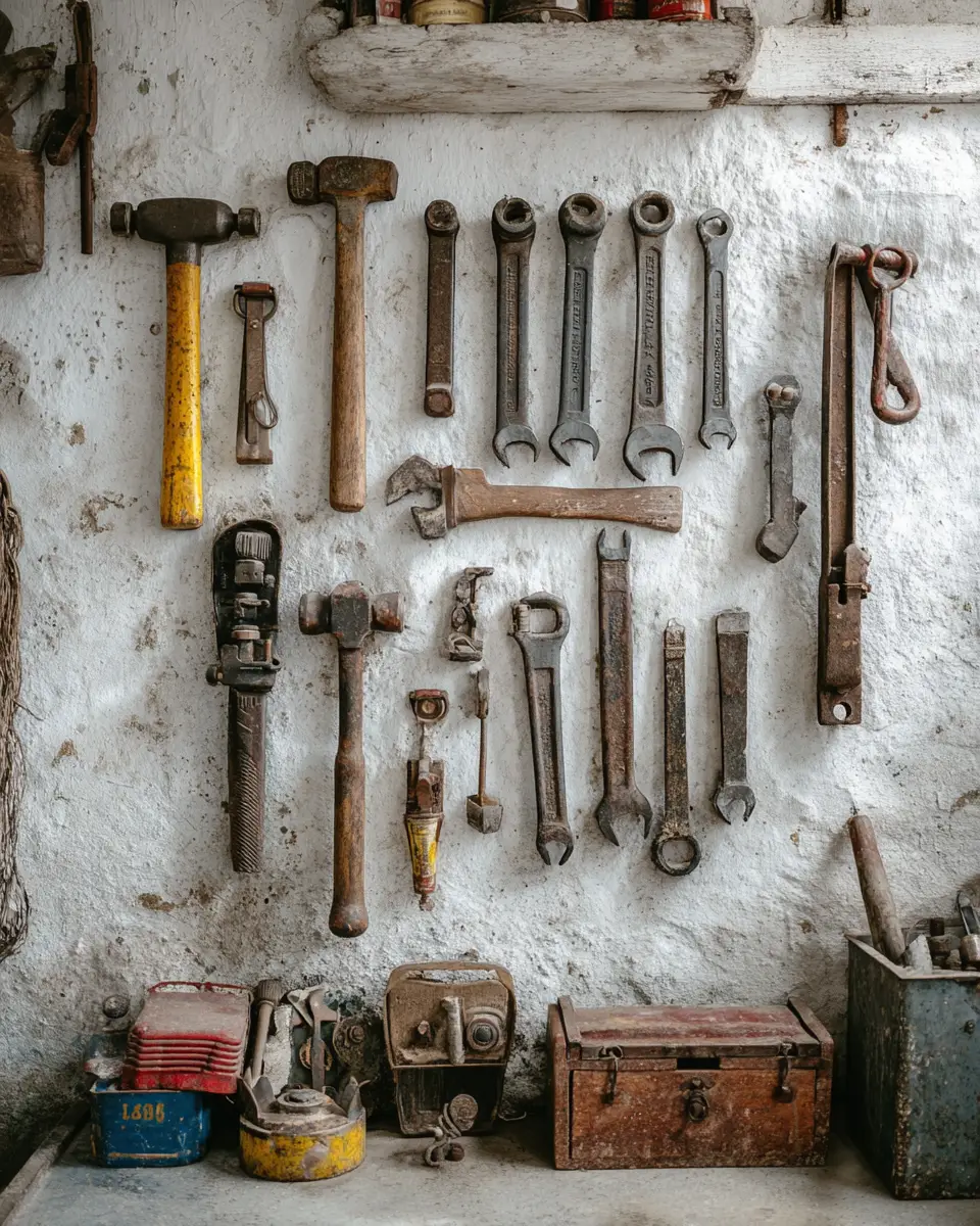 White Industrial Garage Decor Ideas