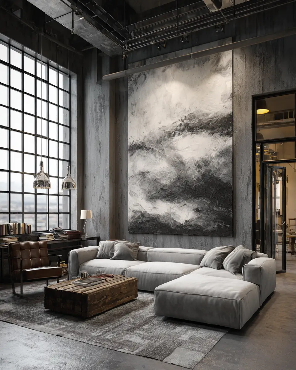 White Industrial Garage Decor Ideas