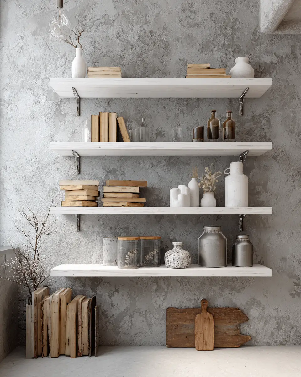 White Industrial Garage Decor Ideas