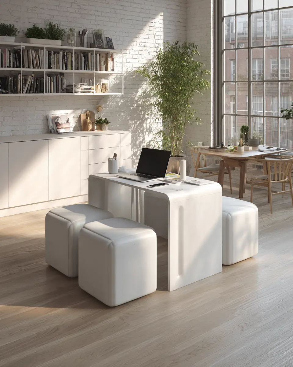 White Industrial Garage Decor Ideas