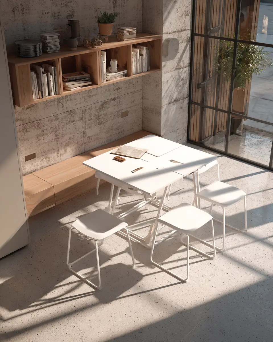 White Industrial Garage Decor Ideas