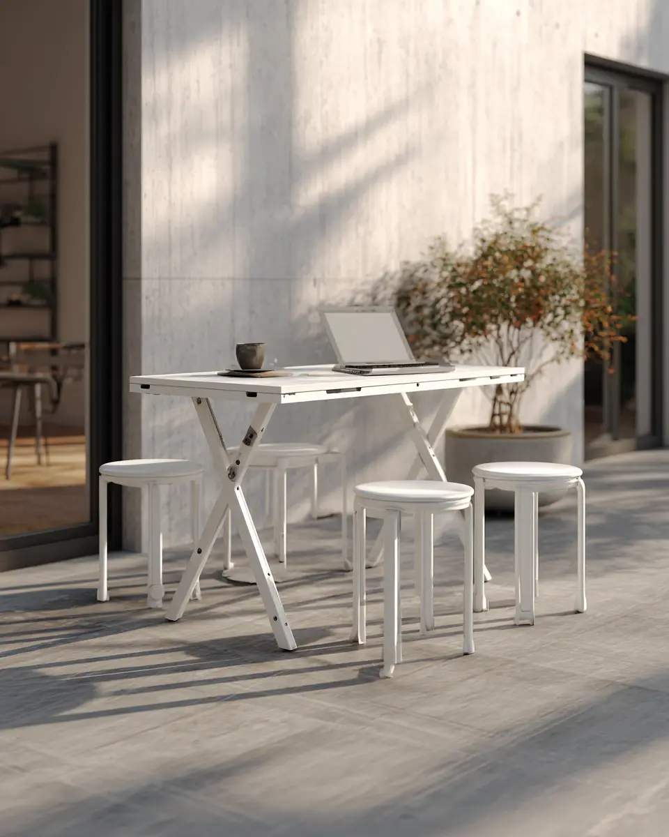 White Industrial Garage Decor Ideas