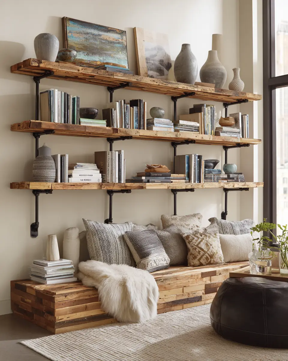 White Industrial Living Room Decor Ideas