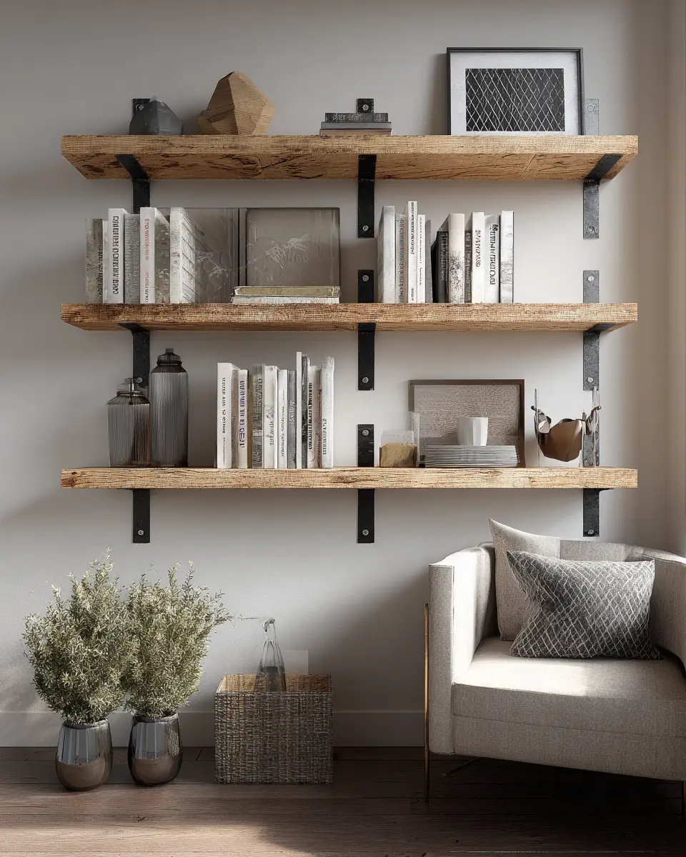 White Industrial Living Room Decor Ideas