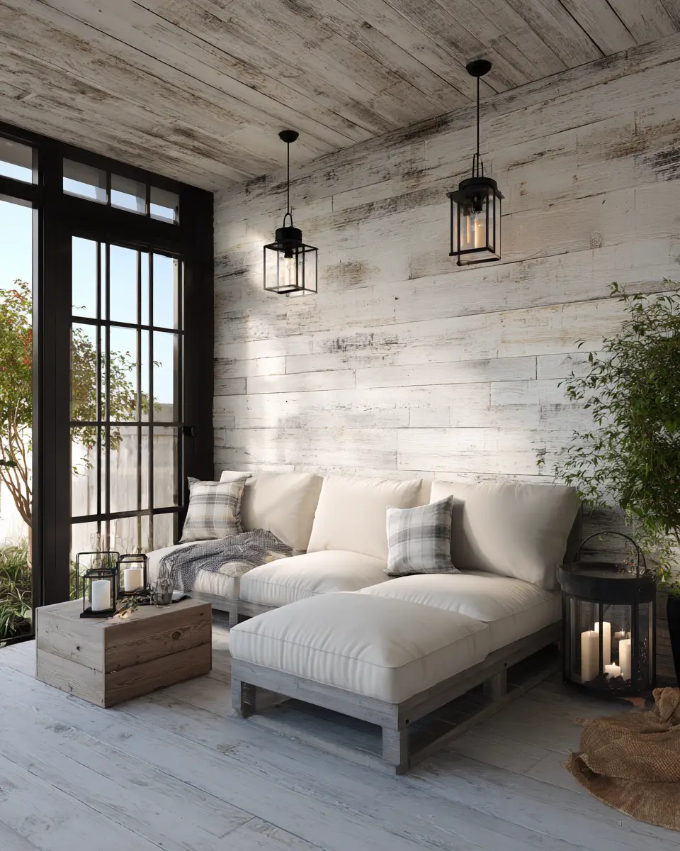 White Industrial Porch Decor Ideas