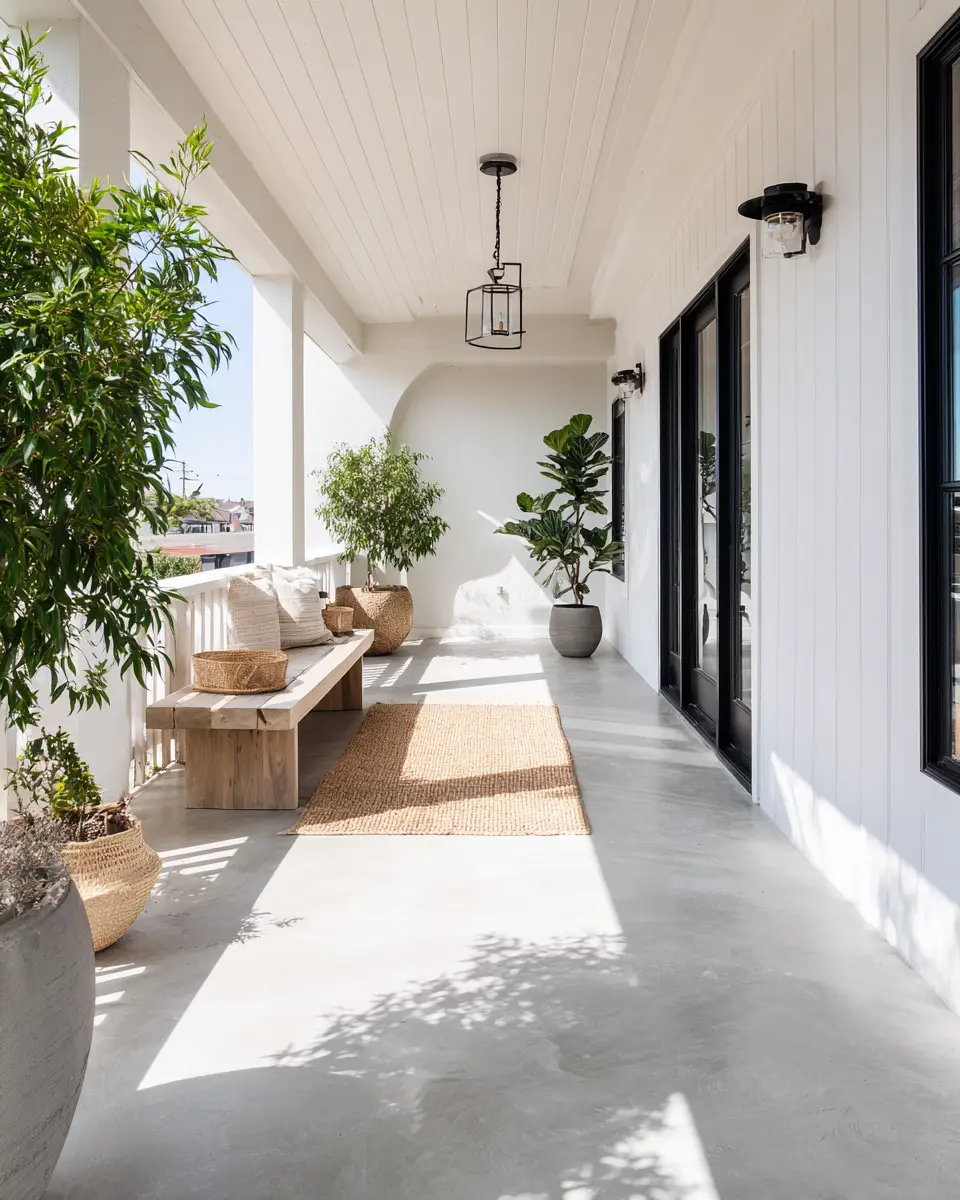 White Industrial Porch Decor Ideas