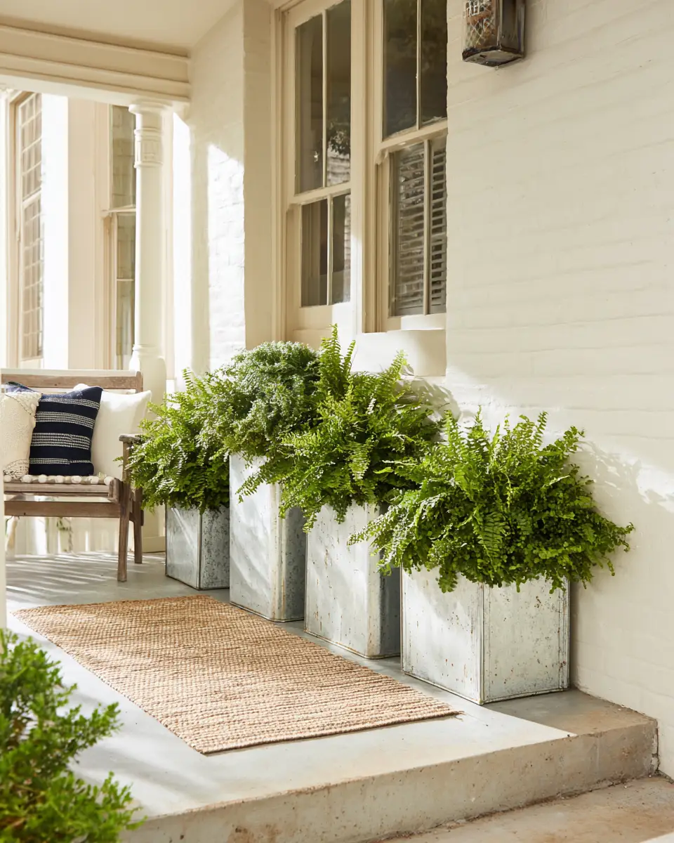 White Industrial Porch Decor Ideas