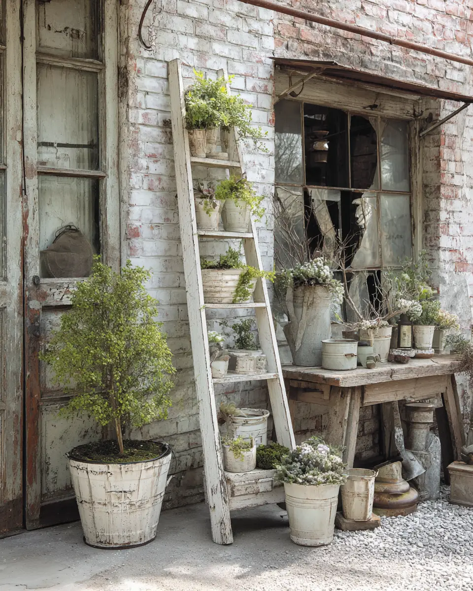 White Industrial Porch Decor Ideas