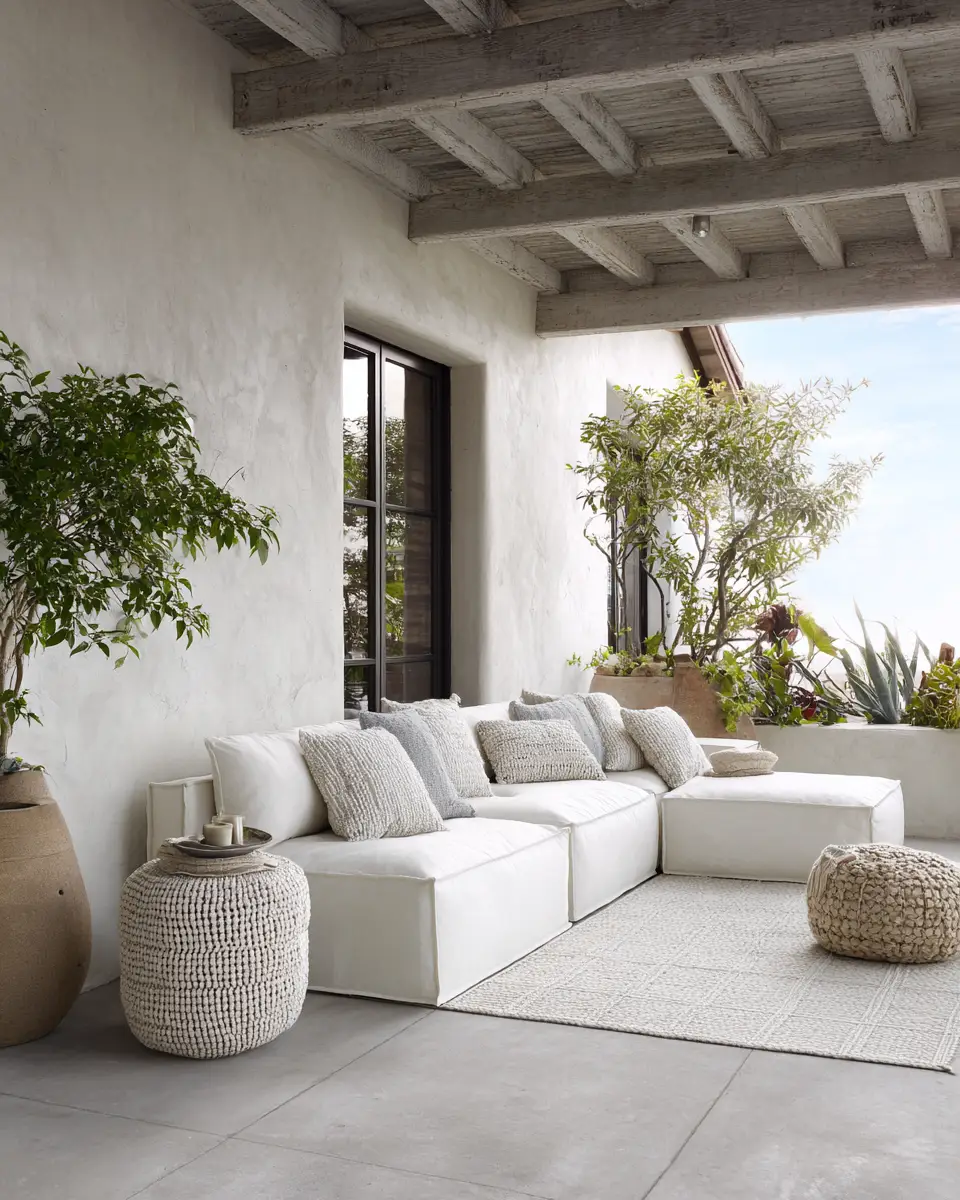 White Industrial Porch Decor Ideas