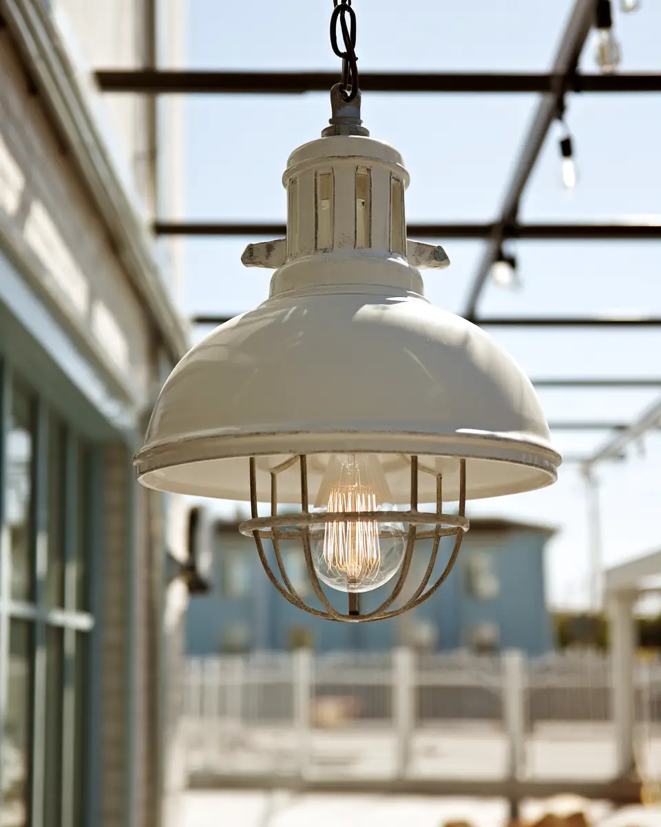 White Industrial Porch Decor Ideas