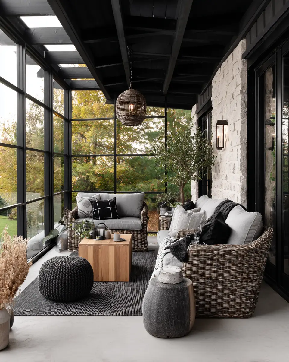 White Industrial Porch Decor Ideas
