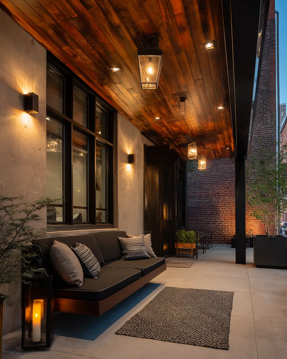 White Industrial Porch Decor Ideas