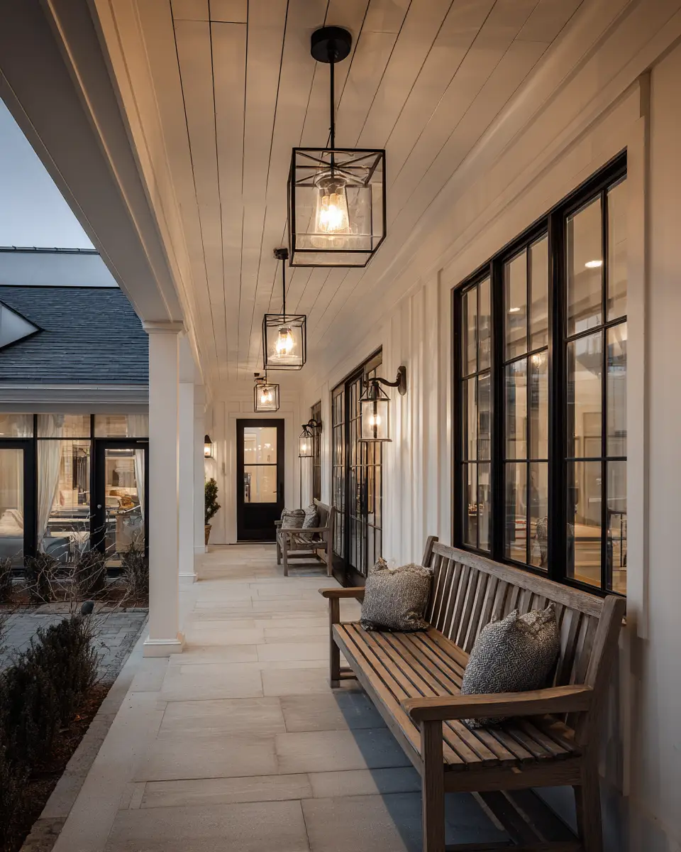 White Industrial Porch Decor Ideas