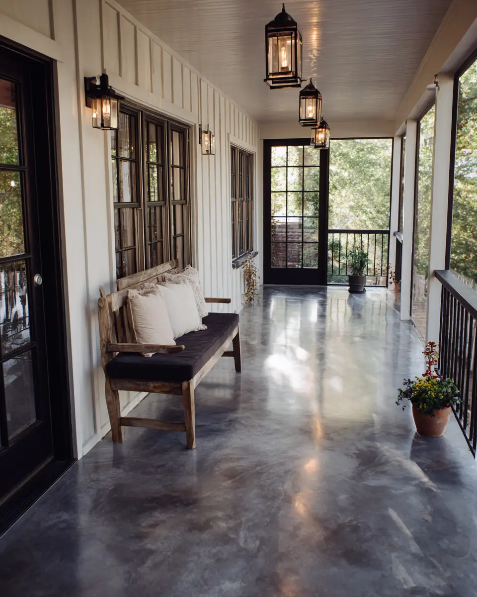 White Industrial Porch Decor Ideas