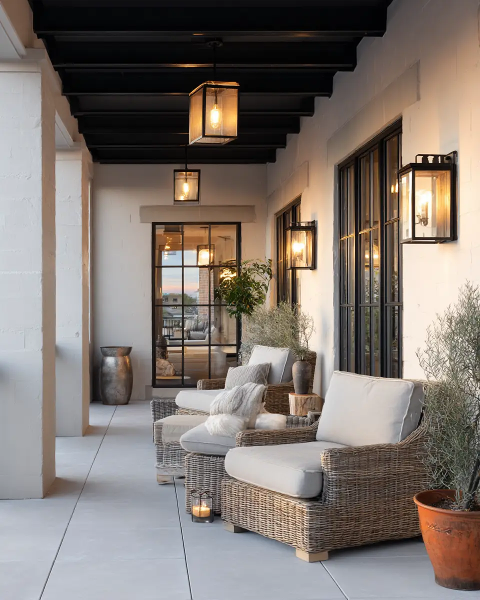 White Industrial Porch Decor Ideas